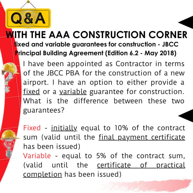 Q&A_4 November_fixed and variable guarantees for construction_JBCC